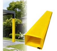 Pallone protettivo per pali da basket da 200,7 cm quadrato per pali da garage da 5,1 cm a 30,5 cm e giallo avvolgente 19 x 19 cm, essenziale per sicurezza e protezione.