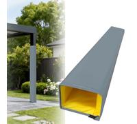 Pallone protettivo per pali da basket, quadrato, 200,7 cm, adatto per pali da garage da 5,1 cm a 30,5 cm, grigio sicuro, 6 x 6 cm, essenziale per sicurezza e prestazioni