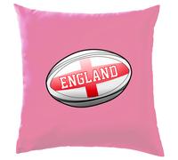 Pallone Rugby Con Bandiera England - Cuscino 41 x 41cm (16) In Cotone 100%