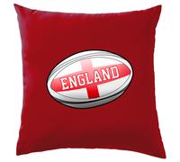 Pallone Rugby Con Bandiera England - Cuscino 41 x 41cm (16) In Cotone 100%