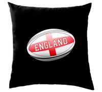 Pallone Rugby Con Bandiera England - Cuscino 41 x 41cm (16) In Cotone 100%