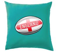 Pallone Rugby Con Bandiera England - Cuscino 41 x 41cm (16) In Cotone 100%