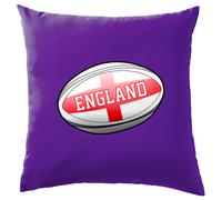Pallone Rugby Con Bandiera England - Cuscino 41 x 41cm (16) In Cotone 100%