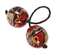 Pallone sabbia in legno Aslatua Shaker africano Sonaglio Ritmo Percussioni Strumento a con punta delle dita Strumento ritmico Shaker in legno