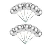 Palloni Cake Topper Mini Palloncini: 36Pcs Argento Cake Topper Pearl Balls Torta Piccoli Schiuma Schiuma Balla Bigné Topper Topper Cooking Decoration Forniture Darkpick