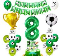palloni calcio 8 anni decorazioni compleanno verde 8 anni bambino compleanno 8 anni giovane palloni 8 anni compleanno decorazioni torta calcio 8 anni ragazzo compleanno cake topper 8 anni