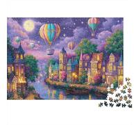 Palloni Caldi Notte Città Puzzle 1000 Pezzi per Adulti Gioco per Famiglia 70x50cm/1000pcs