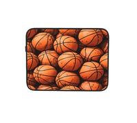 Palloni da basket in arancione custodia per computer portatile borsa per computer portatile borsa per tablet borsa per il trasporto per lavoro 15 pollici