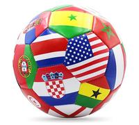 Palloni da calcio, pallone da calcio di taglia 5, bandiera nazionale da 8, 5 pollici, adulto per giovani in PVC impermeabile per le prove di allenamento di giochi di campionato o