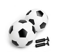 Palloni da calcio taglia 2, classici neri e bianchi, confezione da 2 con pompe e sacchetti in rete | Progettato per i più piccoli e ideale per fratelli, attività genitore-figlio, giochi di calcio precoci e giochi in famiglia.