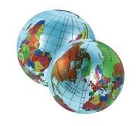 Palloni da spiaggia gonfiabili con mappamondo da 2 pacchi, mappa educativa for ragazzi e ragazze, geografia portatile, apprendimento divertente all'aperto for bambini