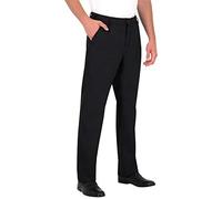 PALLTEX ARZAK Pantaloni Cuoco Uomo Pantaloni da Cuoco Uomo con 3 Tasche, Bottone e Elastico in Vita EN 13688, Nero, XXXL
