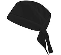 PALLTEX Gordon Cappello da Cuoco Bandana Nera/Bianca Cappello Cuoco Uomo/Donna Cappello Chef Bandana Cuoco, Nero, 1 Pezzo, Taglia Unica
