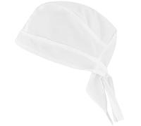 PALLTEX Gordon Cappello da Cuoco Bandana Nera/Bianca Cappello Cuoco Uomo/Donna Cappello Chef Bandana Cuoco, Bianco, 1 Pezzo, Taglia Unica