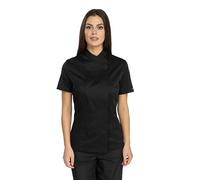 PALLTEX Nori Lady SS Giacca Cuoca Donna Giacca da Chef Donna Professionale a Maniche Corte con Rete Traspirante, Nero, XXXL
