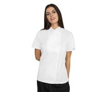 PALLTEX Nori Lady SS Giacca Cuoca Donna Giacca da Chef Donna Professionale a Maniche Corte con Rete Traspirante, Bianco, XXXL