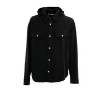 Palm Angels - Camicia Nera con Cappuccio e Logo - - Shirts - Uomo - Nero - XS