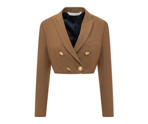 Palm Angels - Mud Cotton Blend Blazer - - Jackets - Donna - Marrone - S