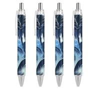 Palm Shadow - Penna a sfera retrattile da 0,5 mm, scrittura fluida con impugnatura comoda, forniture per ufficio, per uomini e donne, 4 pezzi come immagine 1