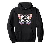 Palm Springs Butterfly - California Desert City Word Art Felpa con Cappuccio