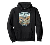 Palm Springs California Deserto Viaggio Retro Felpa con Cappuccio