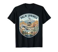 Palm Springs California Deserto Viaggio Retro Maglietta