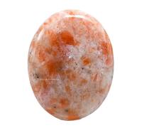 Palm Stone - Hot Massage Worry Stone for Natural Body Chakra Balancing, Reiki Healing and Crystal Grid (Sunstone)