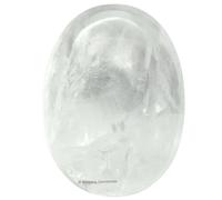 Palm Stone - Hot Massage Worry Stone for Natural Body Chakra Balancing, Reiki Healing and Crystal Grid (Clear Quartz)