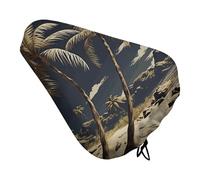 Palm Tree Bike Seat Cover con coulisse, impermeabile, protezione solare e antipolvere, per mountain bike