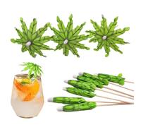 Palm Tree Cocktail Umbrella - 50pcs Palm Tree Drink Umbrellas | Tropical Party Decorations for Cocktails Cupcakes Fruit Skewers Fun Mini Umbrella Picks