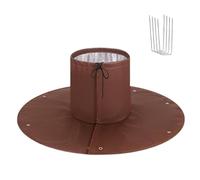 Palm Tree Root, Frost Covers, Triple Layer Aluminum Foil Breathable Material Large Easy Installation Reusable, Root Blanket for Shrubs Garden Playground Pool Surround, 39.37x39.37x11.81 Inches, Brown