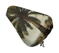 Palm Tree Tropical Bike Seat Cover con coulisse, impermeabile, protezione solare e antipolvere, per mountain bike