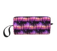 Palm Trees at Sunset - Custodia da viaggio per cosmetici, portatile, con cerniera, per organizzare in modo ordinato