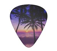 Palm Trees At Sunset StOlmx - Set di plettri per chitarra, design con stampa completa, 3 spessori disponibili