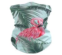 Palm Trees Pink Flamingo 26X30Cm Unisex Passamontagna Antivento Sciarpa al Collo per Estivo Yoga Sports