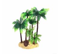 Palma da cocco in miniatura per terrari fai da te, alberi da spiaggia in plastica da 14 cm per giardino delle fate, casa delle bambole, decorazione per acquari, oggetti di scena realistici per