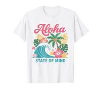 Palma da donna Aloha State of Mind Retro Wave Hawaii Beach Maglietta