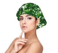 Palma di banane Monstera Deliciosa,Cuffia da notte in raso per adulti - Cuffia da notte elastica per donna, copricapelli per la notte