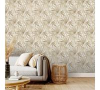 Palma Foglie Paradise Parati 539578 Oro Tropicale Bambù Traliccio Vinile Rasch