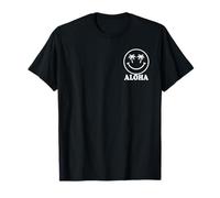 Palma Hawaiana Aloha Happy Face Vacation Design Maglietta