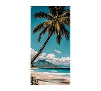 Palma Hawaii Beach Door Cover Banner 90x180cm Festone Festone Stagionale Cartello di Benvenuto Decorazione Verticale Porta Appeso Per Portico Ingresso Giardino Decor