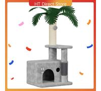 Palma per gatti in quercia e tè Coca Cola 90,5 cm Tiragraffi moderno Albero da arrampicata per gattini con piattaforma per grotta di gatto Corde in sisal