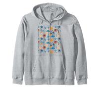 Palma tropicale sole arte astratta Felpa con Cappuccio