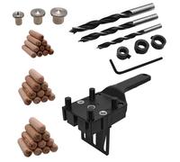 Palmare Lavorazione Del Legno Doweling Jig Puncher Locator Drill Bit Hole Rapido 6/8/10mm Guida di perforazione Puncher Strumento Drill Guida Jig