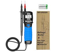 Palmare Penna Multimetro Digitale INFURIDER YF-38B Ohm Volt tester Automatica per Continuità, Diodi, Tensione AC/CC, Resistenza con Display LCD Retroilluminato（blu）