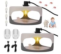 Palmcee Trappola per Pulci in Casa, Trappola Antipulci Confezione Da 2 Trappole Antipulci Per La Casa Con 4 Modalità Di Luce, Confezione Da 10 Cuscinetti Appiccicosi Per La Casa, Tappeti