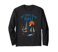 Palme Bali My Soul is in Bali Vintage Womens Beach Life Maglia a Manica