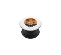 Palme dei mari del sud con una grande alba PopSockets PopGrip Adesivo