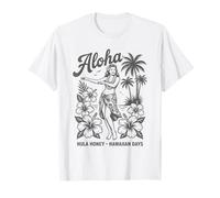 Palme di Ibisco da Ballerina Tropicale Vintage Aloha Hawaiian Days Maglietta