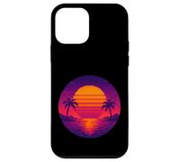 Palme pixel retrò tramonto Custodia per iPhone 12 mini